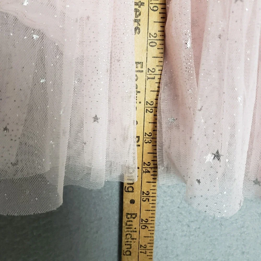 Unicorn Tutu Dress Pastel Pink Sparkle Star Balletcore Girls Size 5-6 Years